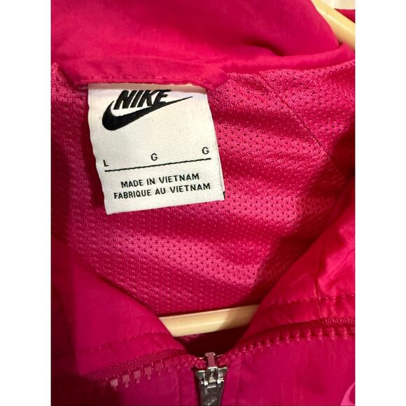 Nike Sportswear Girls Woven Full Zip Lightweight Track Jacket Pink Size Large - Picture 6 of 7